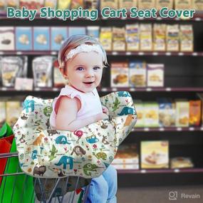 img 3 attached to 🦁 Cute Zoo 2-in-1 Shopping Cart and High Chair Cover for Babies and Toddlers - Portable Design with Free Carry Bag for Market and Restaurant Use