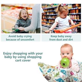 img 1 attached to 🦁 Cute Zoo 2-in-1 Shopping Cart and High Chair Cover for Babies and Toddlers - Portable Design with Free Carry Bag for Market and Restaurant Use