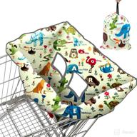 🦁 cute zoo 2-in-1 shopping cart and high chair cover for babies and toddlers - portable design with free carry bag for market and restaurant use logo