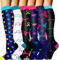 premium graduated compression socks for active men and women - 20-30mmhg support for running, soccer, nurses and more logo