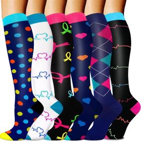 img 4 attached to Premium Graduated Compression Socks For Active Men And Women - 20-30MmHg Support For Running, Soccer, Nurses And More