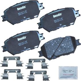 img 1 attached to 🚗 Bendix Premium CFC908 Ceramic Brake Pad: Copper-Free and Complete Front Installation Kit