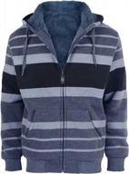 stay cozy and stylish with yasumond men's zip up hoodie in dk.grey and xl size - stripe design and heavy fleece lining logo