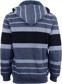 img 3 attached to Stay Cozy And Stylish With Yasumond Men'S Zip Up Hoodie In Dk.Grey And XL Size - Stripe Design And Heavy Fleece Lining