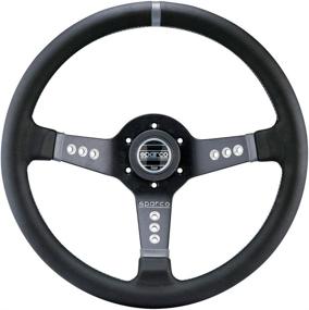img 3 attached to 🏎️ Sparco 015L800PL Steering Wheel - L777 Black Leather Suede Lightweight