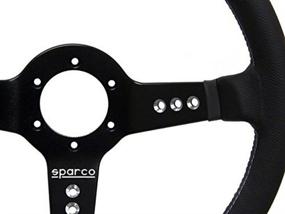 img 1 attached to 🏎️ Sparco 015L800PL Steering Wheel - L777 Black Leather Suede Lightweight