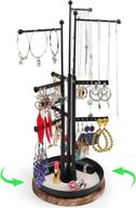 organize your jewelry in style with a 9-tier rotating tree stand logo