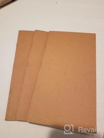 img 6 attached to Set Of 3 Blank Travelers Notebook Inserts - 192 Thick Unlined Sketch Pages, Standard 4.25"X8.25