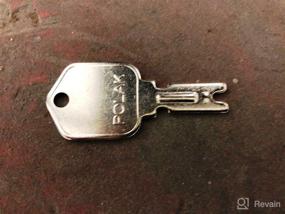 img 1 attached to VHOB 3 Keys- 1430 Forklift Key: Compatible with Hyster, Clark, Yale, Daewoo & More Heavy Equipment Ignition Keys