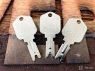 vhob 3 keys- 1430 forklift key: compatible with hyster, clark, yale, daewoo & more heavy equipment ignition keys logo