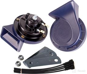 img 4 attached to FARBIN Horn 12V Автомобильные гудки громкой двухтоновой водонепроницаемые авто гудки электрические ракушечные гудки комплект универсальный для любых транспортных средств 12V (синий гудок)