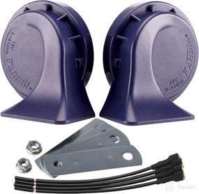 img 3 attached to FARBIN Horn 12V Автомобильные гудки громкой двухтоновой водонепроницаемые авто гудки электрические ракушечные гудки комплект универсальный для любых транспортных средств 12V (синий гудок)