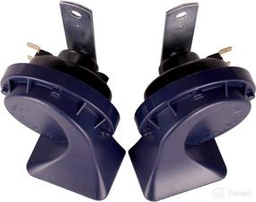 img 1 attached to FARBIN Horn 12V Автомобильные гудки громкой двухтоновой водонепроницаемые авто гудки электрические ракушечные гудки комплект универсальный для любых транспортных средств 12V (синий гудок)