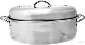 img 3 attached to 🍳 Premium 10-Quart Stainless Steel Fox Run Oval Roaster Set – High-Quality for Superior Roasting