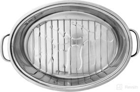 img 2 attached to 🍳 Premium 10-Quart Stainless Steel Fox Run Oval Roaster Set – High-Quality for Superior Roasting