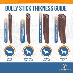 img 1 attached to 12-дюймовые палочки Bully Sticks 12-Count для собак от K9Warehouse