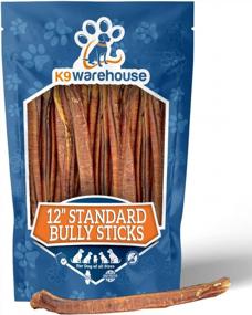 img 4 attached to 12-дюймовые палочки Bully Sticks 12-Count для собак от K9Warehouse