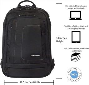 img 3 attached to Travel With Ease: Brenthaven Metrolite Backpack For 15.6 Inch Devices, Perfect Plane Carry On Bag With Rugged Protection In Black