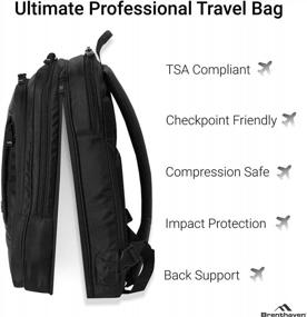 img 2 attached to Travel With Ease: Brenthaven Metrolite Backpack For 15.6 Inch Devices, Perfect Plane Carry On Bag With Rugged Protection In Black