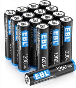 img 4 attached to Power Up Your High-Tech Devices With EBL Non-Rechargeable Lithium AAA Batteries - 16 Pack