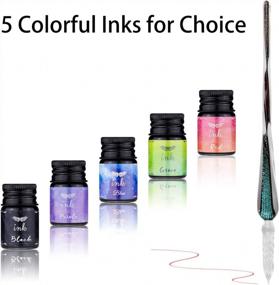 img 1 attached to Discover Timeless Elegance With Our Vintage Feather Quill Pen And Ink Set - Ideal For Calligraphy, Writing, Drawing, And More!