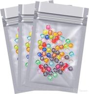 pieces resealable aluminum metallic storage logo