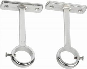 img 4 attached to KXLIFE Ceiling-Mount Brackets For Curtain Rods: Heavy Duty, Set Of 2 (Silver)