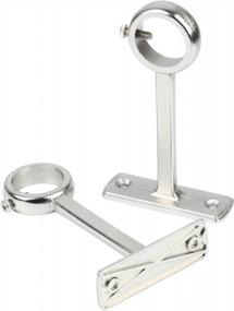 img 3 attached to KXLIFE Ceiling-Mount Brackets For Curtain Rods: Heavy Duty, Set Of 2 (Silver)