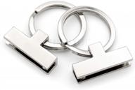 craftmemore 1-дюймовый брелок для ключей с раздельным кольцом для ключей держатель брелка выводы кожаное ремесло 2 упаковки (серебро) логотип