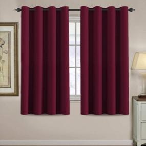 img 4 attached to H.VERSAILTEX Blackout Curtains For Living Room/Bedroom Ultra Soft And Smooth Thermal Insulated Grommet Red Blackout Curtains For Christmas, 52 By 63 Inch Long - Single Panel