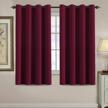 h.versailtex blackout curtains for living room/bedroom ultra soft and smooth thermal insulated grommet red blackout curtains for christmas, 52 by 63 inch long - single panel logo