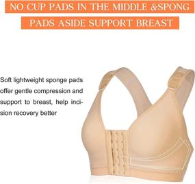 img 1 attached to Experience Comfort And Support With The Wonderience Post-Surgical Bra: Wide Adjustable Straps, Front Closure, And Wirefree Design