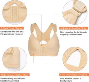 img 2 attached to Experience Comfort And Support With The Wonderience Post-Surgical Bra: Wide Adjustable Straps, Front Closure, And Wirefree Design