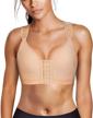 experience comfort and support with the wonderience post-surgical bra: wide adjustable straps, front closure, and wirefree design logo