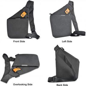 img 3 attached to Рюкзак REALIKE Crossbody Sling Bag для мужчин и женщин для путешествий, пеших прогулок, спорта на открытом воздухе
