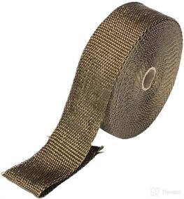 img 2 attached to 🏎️ Enhance Performance with Etopars Titanium Roll Black Racing Exhaust Heat Header Pipe Wrap Tape Sleeve - 5CM X 5M, 6 Ties Included