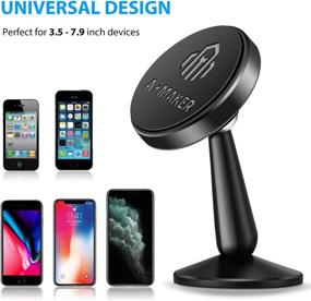 img 1 attached to 📱 A-Maker 2 Family Pack 360° Magnetic Phone Car Mount - Dashboard Cellphone Holder for iPhone 11 Pro Max/XS Max/8/7 Plus & More