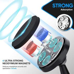 img 2 attached to 📱 A-Maker 2 Family Pack 360° Magnetic Phone Car Mount - Dashboard Cellphone Holder for iPhone 11 Pro Max/XS Max/8/7 Plus & More