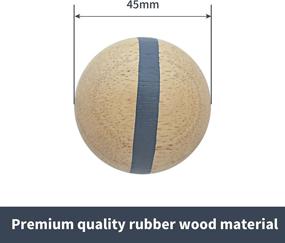 img 1 attached to 6 Pack Rubber Wood Ladder Toss Balls- Perfectly Striped Replacement Bolas For Ladder Golf Game