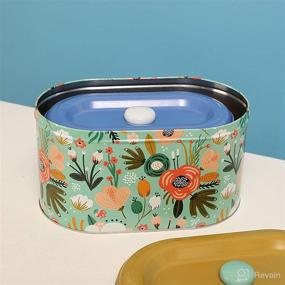 img 2 attached to 🍪 Tin Cookie Snack Jars Biscuit Storage Tin Canister: Versatile Home Kitchen Food Gifts Storage Containers with Lid for Biscuit Cookies, Chocolates, Toddler Food, and Baby Snacks (Anthemia)