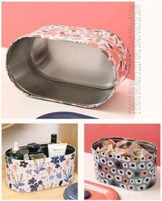 img 1 attached to 🍪 Tin Cookie Snack Jars Biscuit Storage Tin Canister: Versatile Home Kitchen Food Gifts Storage Containers with Lid for Biscuit Cookies, Chocolates, Toddler Food, and Baby Snacks (Anthemia)