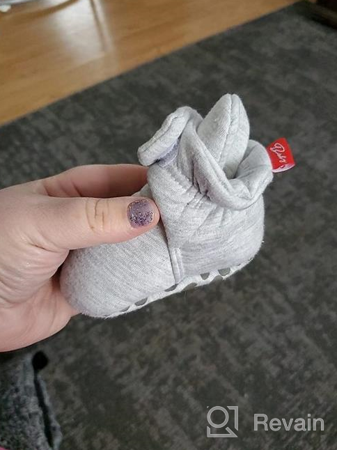 img 1 attached to Babelvit Newborn Booties Slippers Gripper Boys' Shoes review by Don Barbee