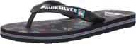 quiksilver molokai print youth flip flop boys' shoes ~ sandals логотип