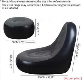 img 2 attached to Ultimate Comfort On-The-Go: Inflatable Lounge Chair With Ottoman For Indoor And Outdoor Use