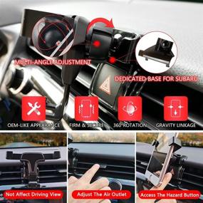 img 3 attached to Subaru Accessories Phone Holder Mount Air Vent Navigation Gravity Upgraded Black for Forester Crosstrek Impreza Auto Car Cellphone Cradle