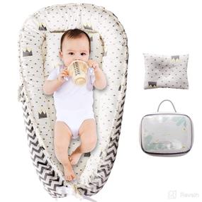 img 4 attached to Lounger Co Sleeping Breathable Portable Bassinet Nursery