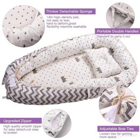 img 2 attached to Lounger Co Sleeping Breathable Portable Bassinet Nursery