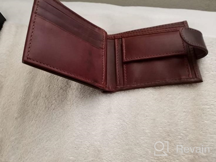 img 1 attached to Leather Trifold Wallet Window Brown review by Jerry King