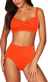 img 3 attached to Sovoyontee Womens Waisted Swimsuit Bathing Women's Clothing : Swimsuits & Cover Ups