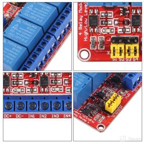 img 1 attached to 🔌 AEDIKO 2pcs Relay Module: DC 5V 4 Channel Relay Board Shield with Optocoupler Isolation and High/Low Level Trigger Support